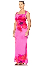 Satin Lace Up Maxi Dress - thumbnail 9