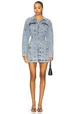 Barrel Long Sleeve Mini Dress - thumbnail 4
