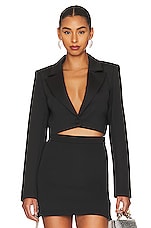 Shiny Scuba Cropped Blazer