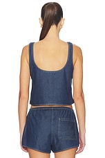 Denim Button Front Tank Top - thumbnail 8