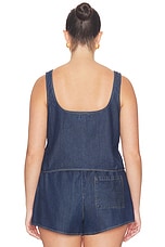 Denim Button Front Tank Top - thumbnail 9