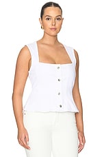 Button Front Peplum Top - thumbnail 7