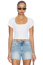 The Pointelle Square Neck Top - thumbnail 4