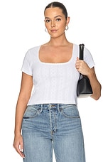 The Pointelle Square Neck Top - thumbnail 5