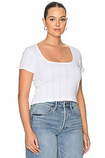 The Pointelle Square Neck Top - thumbnail 7