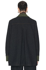 Melange Twill Denim Oversized Blazer - thumbnail 6
