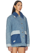 Patchwork Denim Midi Jacket - thumbnail 6