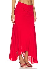 Marl Mesh Draped Long Skirt - thumbnail 5