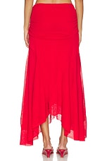 Marl Mesh Draped Long Skirt - thumbnail 7