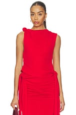 Marl Mesh Tie Knot Tank Top - thumbnail 4