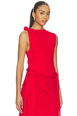 Marl Mesh Tie Knot Tank Top - thumbnail 5