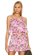 Product image of Ganni Light Cotton Tieband Strap Top. Click to view full details