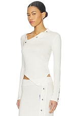 Ribbed Snap Long Sleeve Top - thumbnail 6