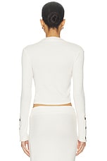 Ribbed Snap Long Sleeve Top - thumbnail 7