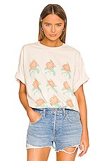 Product image of Girl Dangerous T-SHIRT ROSE LEAVES REPEAT. Click to view full details