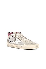 Golden Goose Mid Star Sneaker in Silver, Violet, White, White Ecru ...