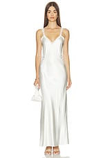 Milena Lace Combo Liquid Satin Maxi Dress - thumbnail 4
