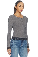 Olivia Lace Combo Henley Sweater - thumbnail 5