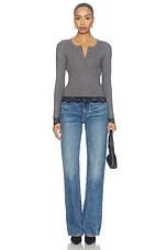 Olivia Lace Combo Henley Sweater - thumbnail 7