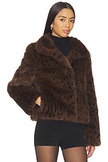 Lexy Leopard Faux Fur Jacket - thumbnail 5