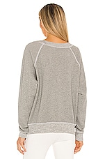 The Great The V Neck Sweatshirt in Varsity Grey | REVOLVE