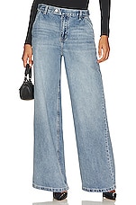 Product image of GRLFRND x Maggie MacDonald Leigh Mid Rise Denim Trouser. Click to view full details