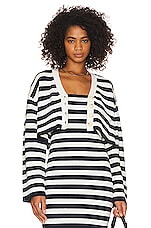 Product image of GRLFRND Ragnar Striped Boxy Cardigan. Click to view full details