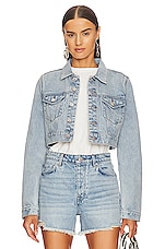 Product image of GRLFRND Evie Cropped Denim Jacket. Click to view full details