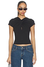 Keyhole Twist Short Sleeve Tee - thumbnail 9
