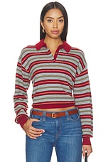 Collegiate Stripe Polo Sweater - thumbnail 10