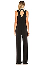 Halston Heritage V Neck Jumpsuit in Black | REVOLVE