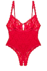 Hanky Panky Racy Signature Lace Open Teddy in Red | REVOLVE