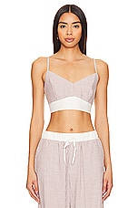 Stripe Poplin Bralette Top