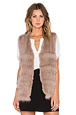 Product image of HEARTLOOM Denise Rabbit and Raccoon Fur Vest. Click to view full details