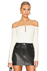 Product image of Helmut Lang Cool Off The Shoulder Top. Click to view full details