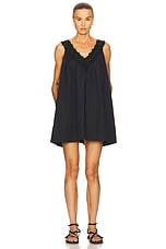 Mini Dress With Lace in Tech Poplin - thumbnail 3
