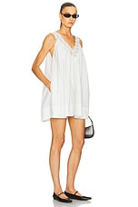 Mini Dress With Lace in Tech Poplin - thumbnail 8