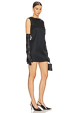 Helsa Heavy Satin Mini Dress in Black | REVOLVE