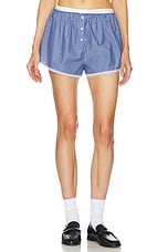 Pinstripe Poplin House Short