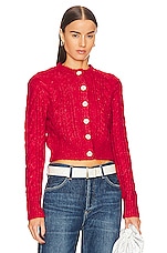 Product image of Helsa Lamis Cropped Cable Cardigan. Click to view full details