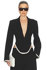 Devereux Blazer With Chiffon Edge