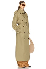 Helsa Short Bubble Hem Trench in Stone