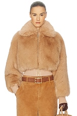 Faux Fox Bomber Jacket