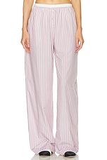 Wide Stripe Poplin House Pants