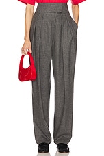 The Tweed High Waisted Pleated Trouser