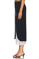 The Midi Pencil Skirt With Lace & Poplin - thumbnail 6