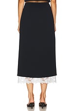 The Midi Pencil Skirt With Lace & Poplin - thumbnail 7