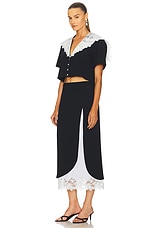 The Midi Pencil Skirt With Lace & Poplin - thumbnail 8