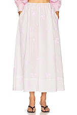 Midday Skirt in Cherry Blossom Embroidery