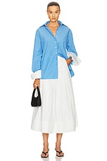 Midi Wrap Skirt in Tech Poplin - thumbnail 8